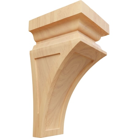 Ekena Millwork 7"W x 7 3/4"D x 14"H Jumbo Nevio Wood Corbel, Red Oak CORW07X07X14NERO